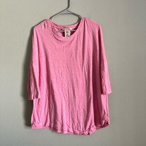 ❌LAST CHANCE❌ Philosophy Women's Pink Dropped Shoulder 3/4 Sleeve‎ Shirt medium